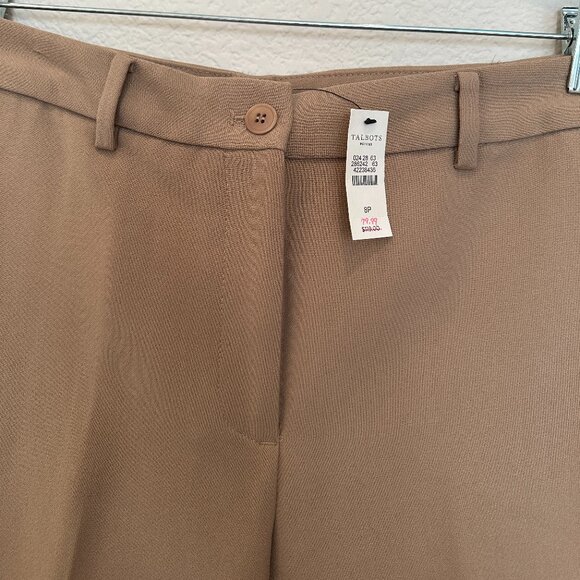 Talbots Raleigh Light Tan Slacks with Pockets NWT - Picture 2 of 6